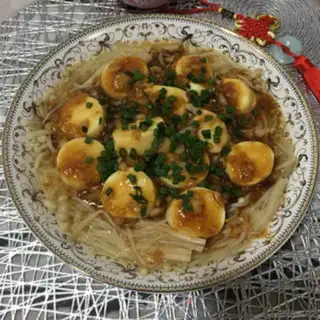 Make Garlic steaming needles and tofu step 9
