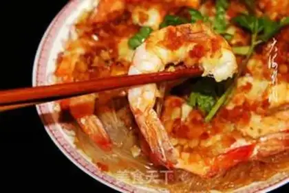 Make Garlic fans steam shrimp step 9