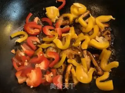 Make Pyramid mushroom pepper step 6