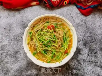 Make Pine willow sprout noodles step 10