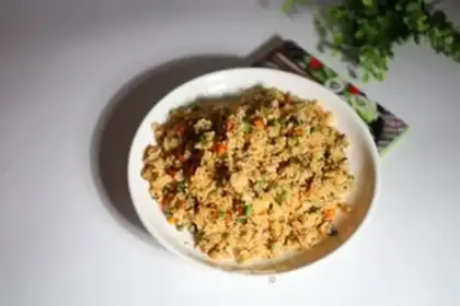 Make A radish sausage fried rice step 6