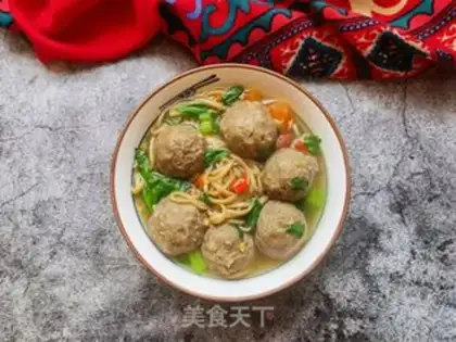 Make Beefballs boiled noodles step 9