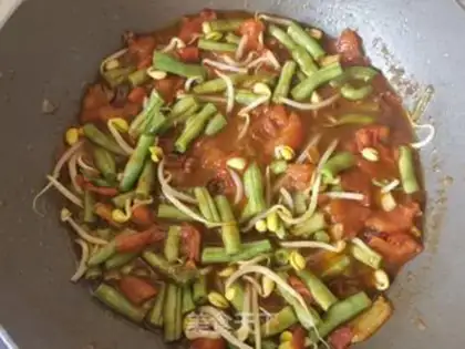 Make Soybeans horned halogen noodles step 13