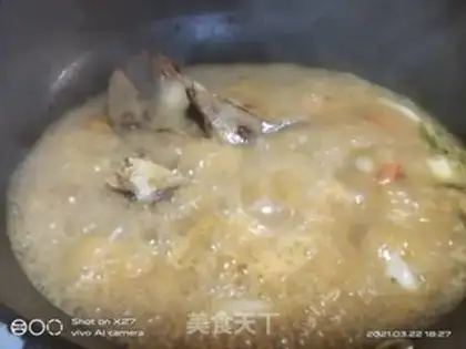 Make Celery makes salted fish step 5