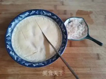 Make Shrimp chicken cake step 1