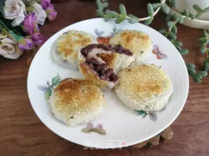 Make Sesame bean rice cake step 8