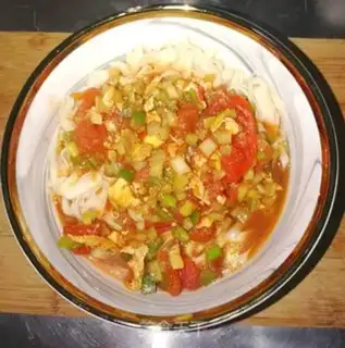 Make Tomato egg noodles step 7