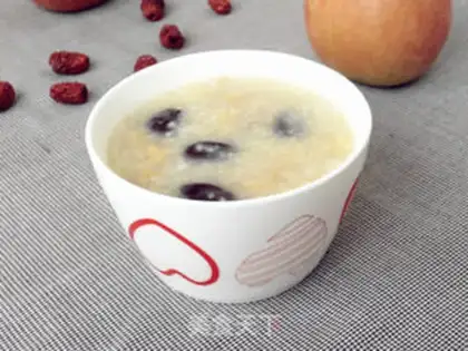 Make Apple date congee step 8