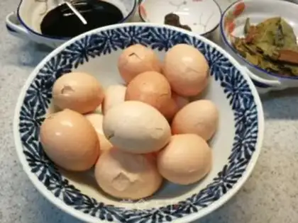 Make Five teas and eggs step 1