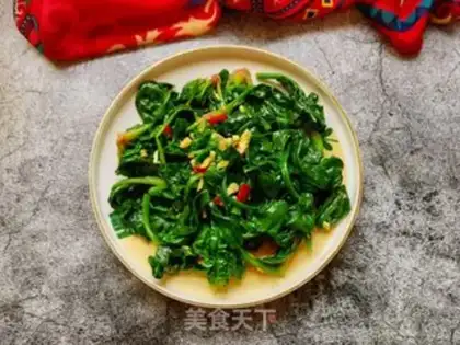 Make Garlic spinach step 9