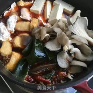 Make The bean-skin sea belt makes a hot pot step 11