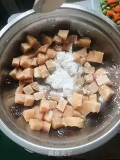 Make Blue bean carrot fried chicken step 2