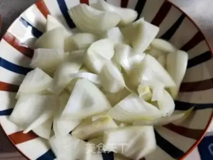 Make Onion mushroom fried meat step 5