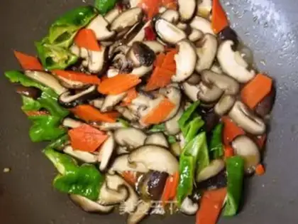 Make Carrot peppers, fried mushrooms step 9