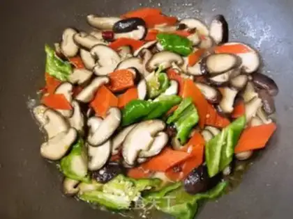 Make Carrot peppers, fried mushrooms step 10