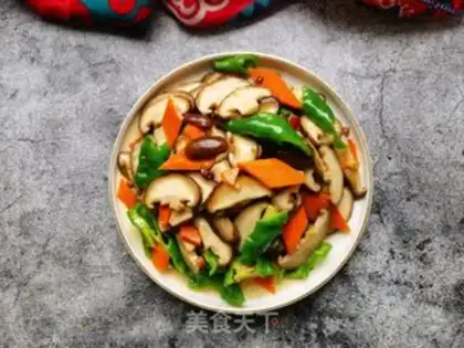 Make Carrot peppers, fried mushrooms step 11