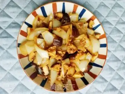 Make Onion mushroom fried meat step 21