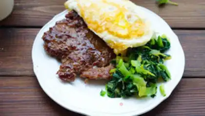 Make Beef cake and eggs step 8