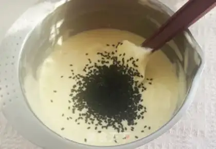 Make Black sesame cream waffles step 11