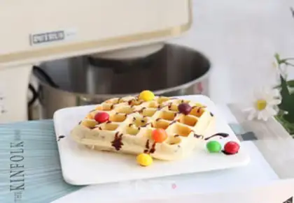 Make Black sesame cream waffles step 17