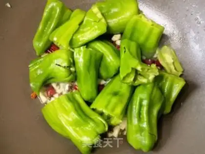 Make Garlic peppers step 6