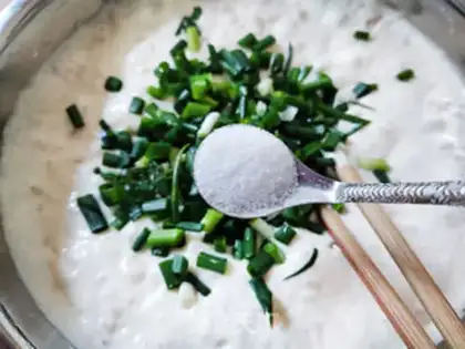 Make Onion waffles step 5