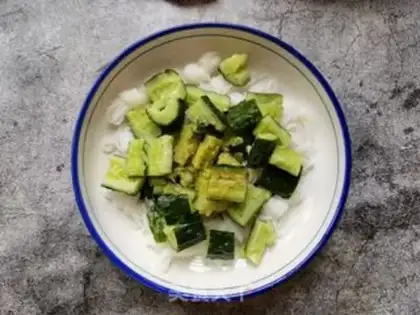 Make A cucumber with tacos step 4