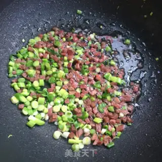 Make Blue bean corn fried rice step 4