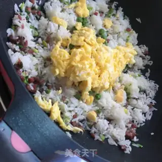 Make Blue bean corn fried rice step 6