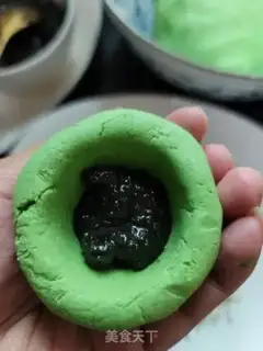 Make Spinach sesame cake step 7