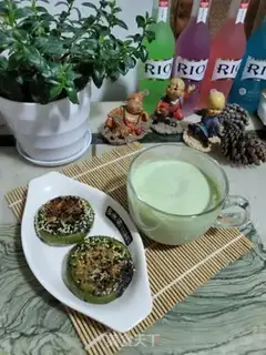 Make Spinach sesame cake step 16
