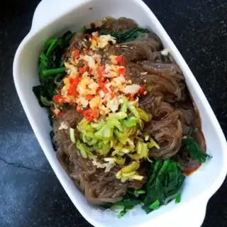 Make Spinach with root powder step 4