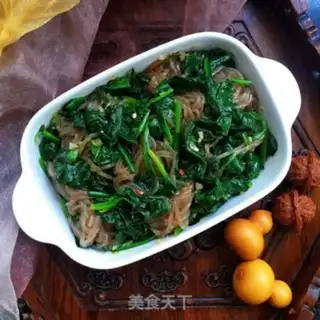 Make Spinach with root powder step 5