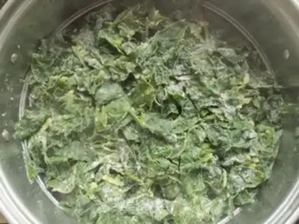 Make Steam spinach step 7