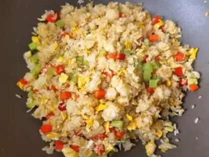 Make Carrot and egg fried rice step 10