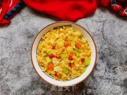 Make Carrot and egg fried rice step 11