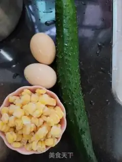 Make Cucumber corn egg salad step 0