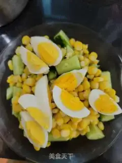 Make Cucumber corn egg salad step 5
