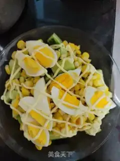 Make Cucumber corn egg salad step 6