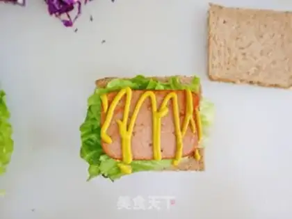 Make Quick hands, whole wheat sandwich and fruit salad step 5