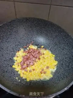 Make Sausage corn fried rice step 4