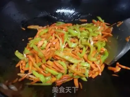 Make Carrot and green pepper step 3