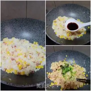 Make Sausage corn fried rice step 7
