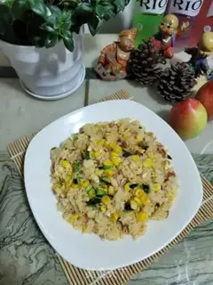Make Sausage corn fried rice step 9