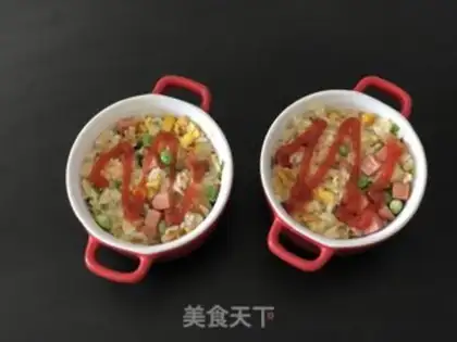 Make Ham corn rice step 5
