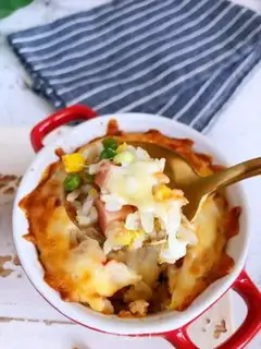 Make Ham corn rice step 7