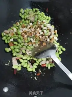 Make Soybeans with fried meat step 3