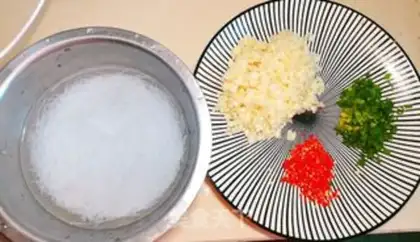 Make A garlic fan step 1