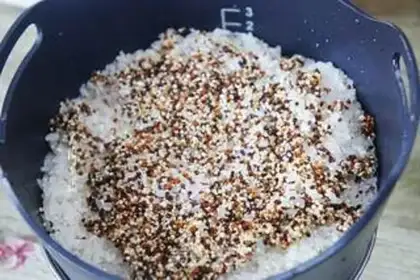 Make Three-coloured wheat rice step 3