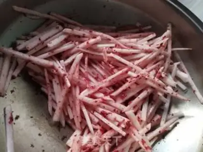Make Red radish step 2